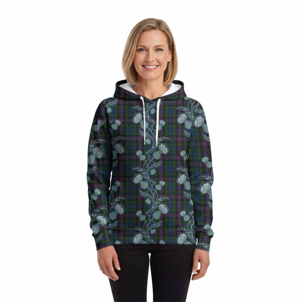Rankin Tartan Hoodie Seamless Scottish Thistle Flowers
