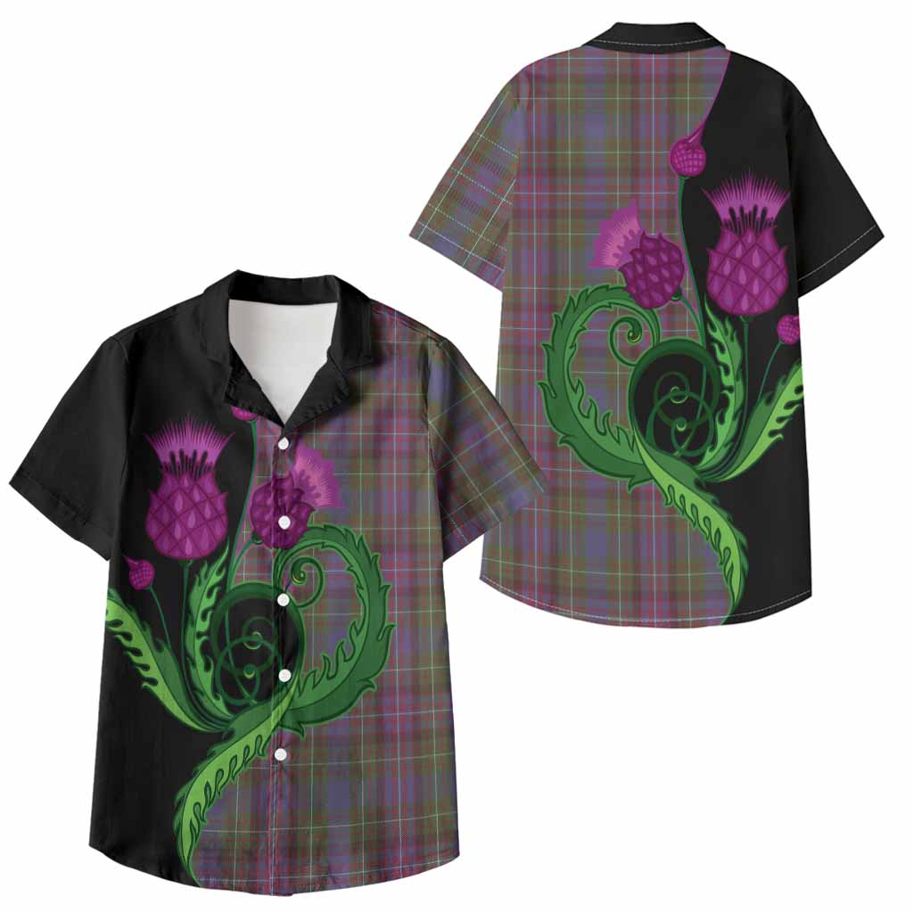 Rankin Tartan Kid Hawaiian Shirt Traditional Scottish Thistle