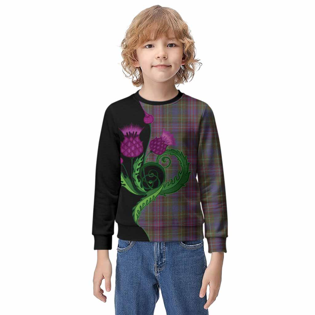 Rankin Tartan Kid Knitted Sweatshirt Traditional Scottish Thistle