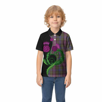 Rankin Tartan Kid Polo Shirt Traditional Scottish Thistle