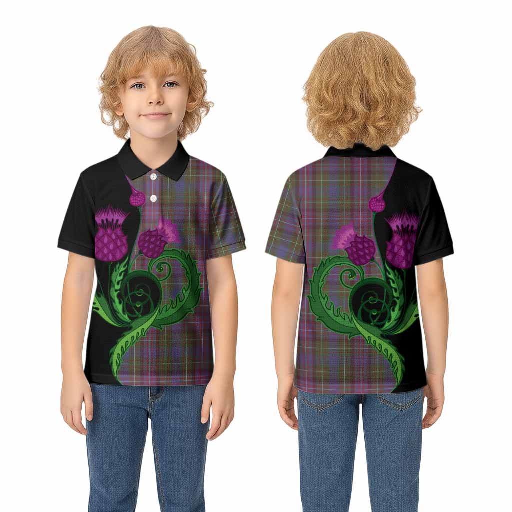 Rankin Tartan Kid Polo Shirt Traditional Scottish Thistle