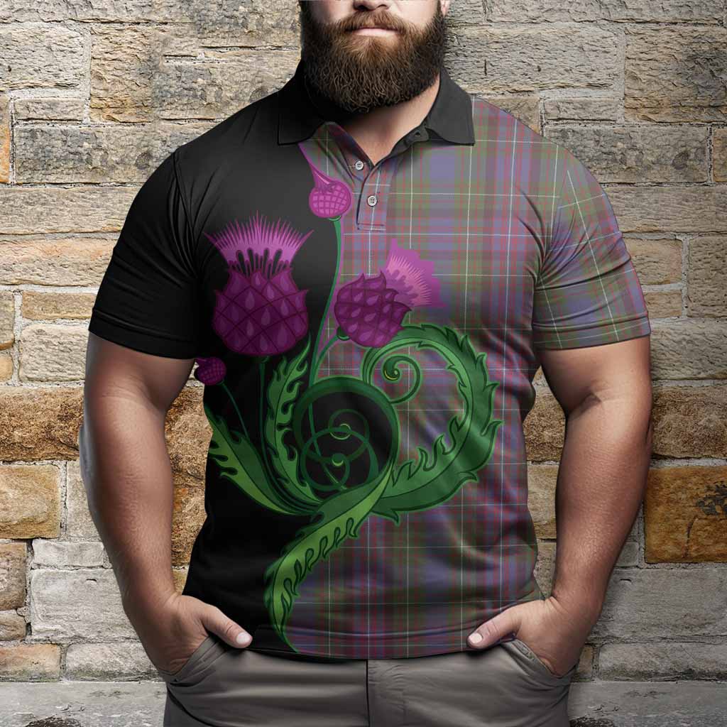 Rankin Tartan Polo Shirt Traditional Scottish Thistle