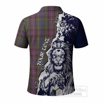 Rankin Tartan Scottish Polo Shirt Angry Lion With Soccer Ball Style