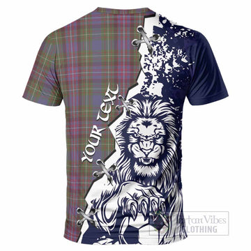 Rankin Tartan Scottish T-Shirt Angry Lion With Soccer Ball Style