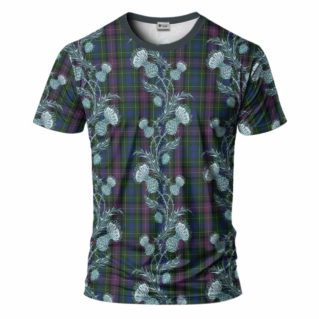 Rankin Tartan T-Shirt Seamless Scottish Thistle Flowers