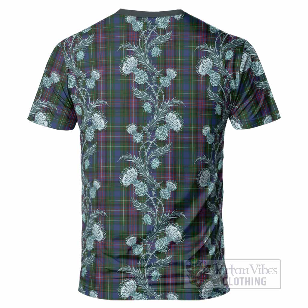 Rankin Tartan T-Shirt Seamless Scottish Thistle Flowers