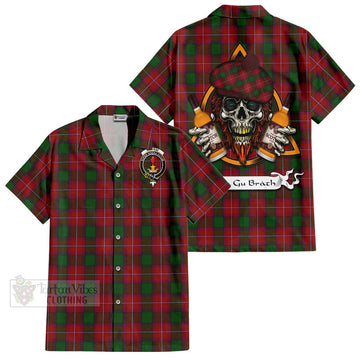 Rattray Tartan Hawaiian Shirt with Family Crest and Bearded Skull Holding Bottles of Whiskey