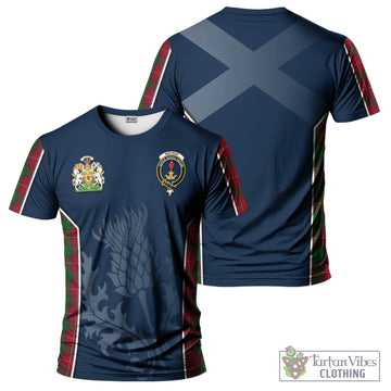 Rattray Tartan T-Shirt with Family Crest and Scottish Thistle Vibes Sport Style