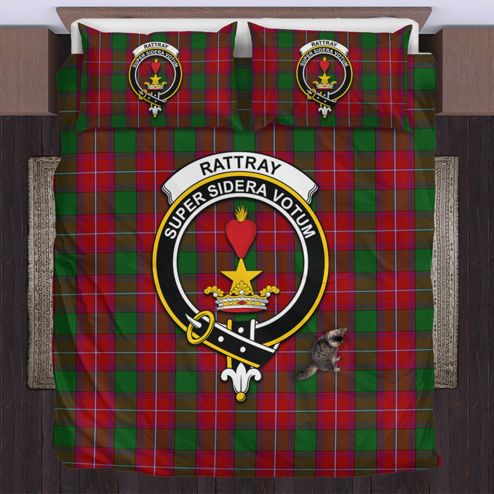 Rattray Tartan Bedding Set with Family Crest US Bedding Set - Tartan Vibes Clothing