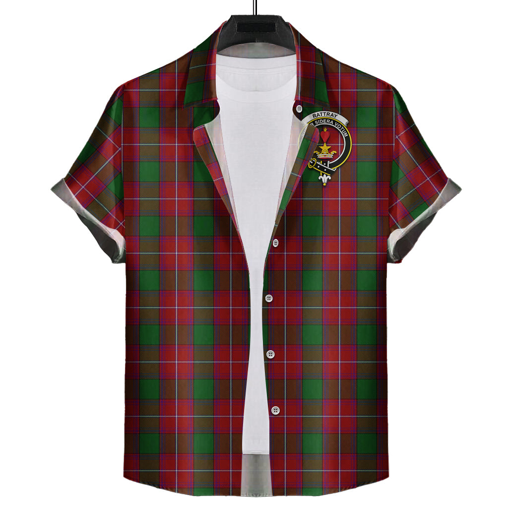 rattray-tartan-short-sleeve-button-down-shirt-with-family-crest