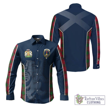 Rattray Tartan Long Sleeve Button Up Shirt with Family Crest and Lion Rampant Vibes Sport Style