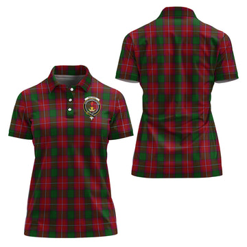 Rattray Tartan Polo Shirt with Family Crest For Women