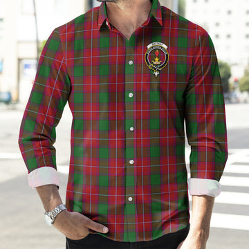 Rattray Tartan Long Sleeve Button Up Shirt with Family Crest