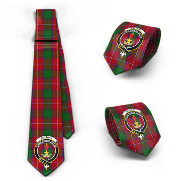 Rattray Tartan Classic Necktie with Family Crest