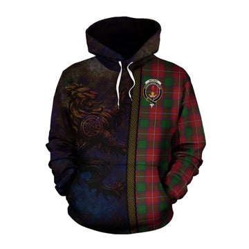 Rattray Tartan Family Crest Cotton Hoodie Alba Gu Brath Be Brave Lion Ancient Style