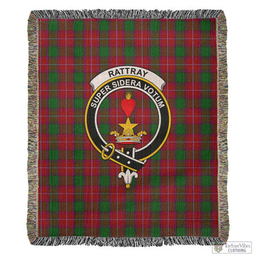 Rattray Tartan Woven Blanket with Family Crest