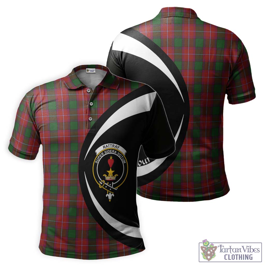 Rattray Tartan Men's Polo Shirt with Family Crest Circle Style Kid - Tartan Vibes Clothing