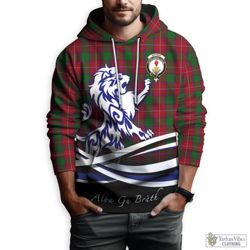 Rattray Tartan Hoodie with Alba Gu Brath Regal Lion Emblem