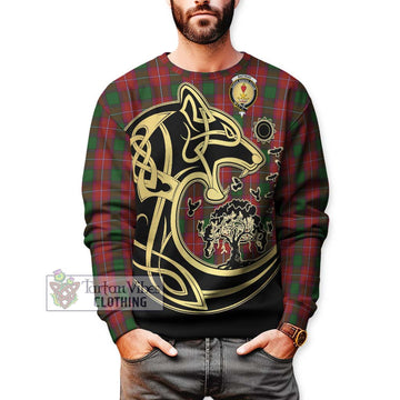 Rattray Tartan Sweatshirt with Family Crest Celtic Wolf Style
