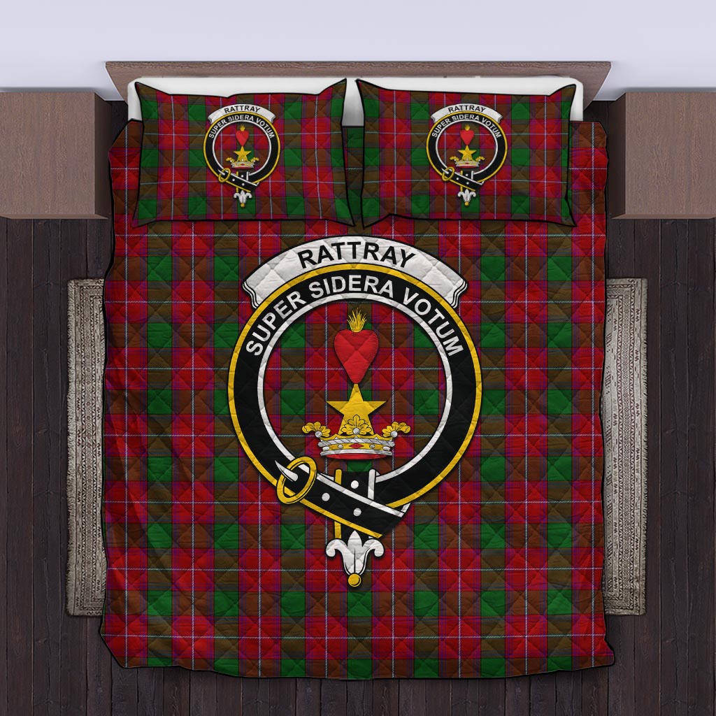 Rattray Tartan Quilt Bed Set with Family Crest Twin - Tartan Vibes Clothing