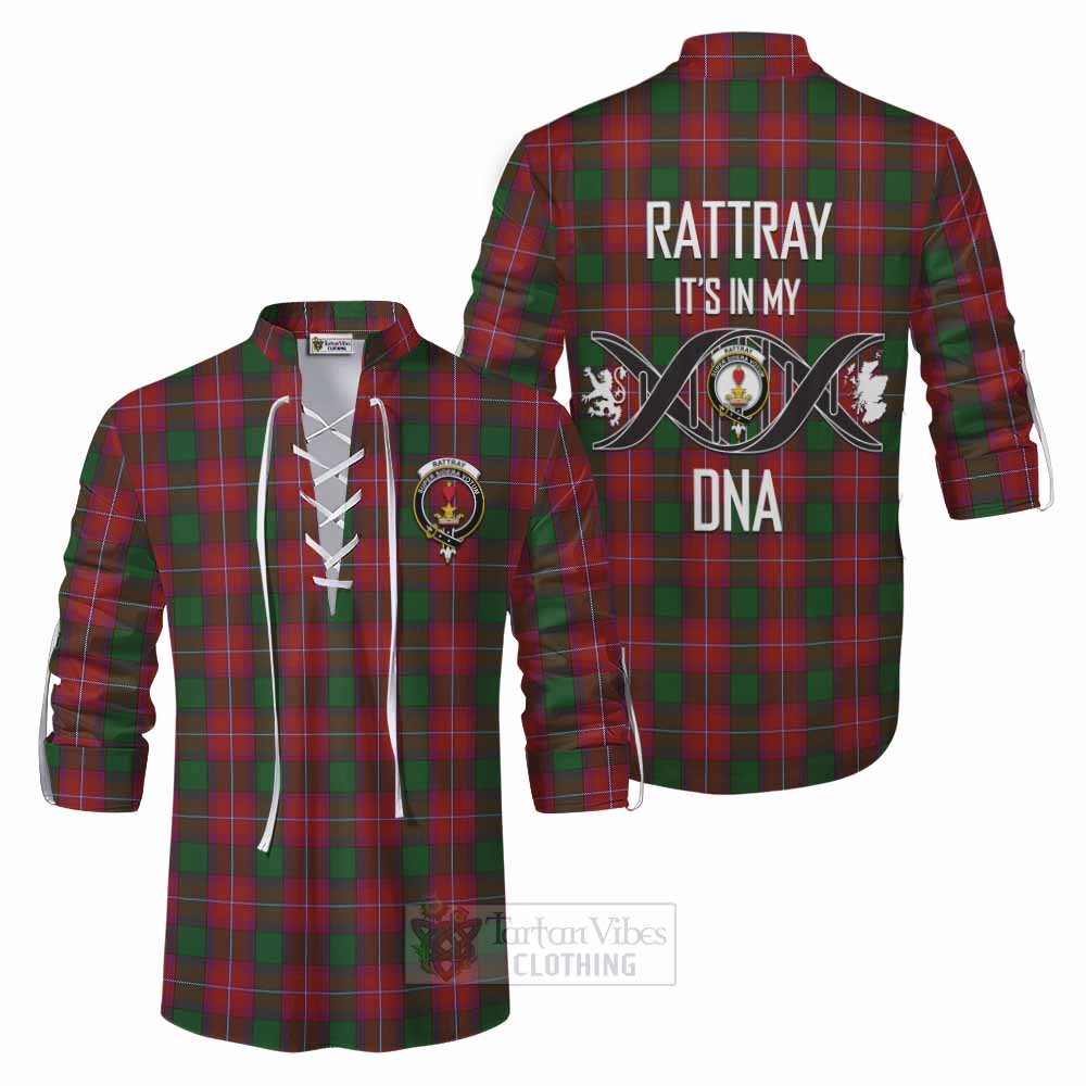Tartan Vibes Clothing Rattray Tartan Ghillie Kilt Shirt with Family Crest DNA In Me Style