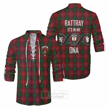 Tartan Vibes Clothing Rattray Tartan Ghillie Kilt Shirt with Family Crest DNA In Me Style