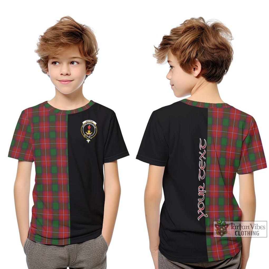 Rattray Tartan Kid T-Shirt with Family Crest and Half Of Me Style Youth XL Size14 - Tartanvibesclothing Shop