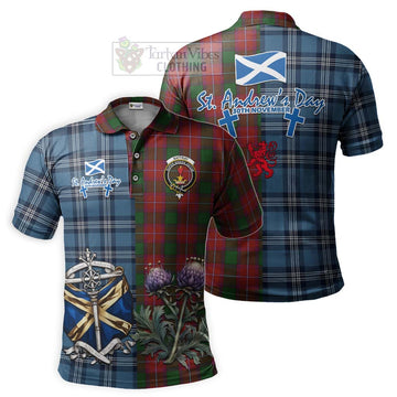 Tartan Vibes Clothing Rattray Tartan Polo Shirt Happy St. Andrew's Day Half Tartan Style