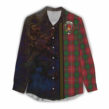 Rattray Tartan Family Crest Women's Casual Shirt Alba Gu Brath Be Brave Lion Ancient Style