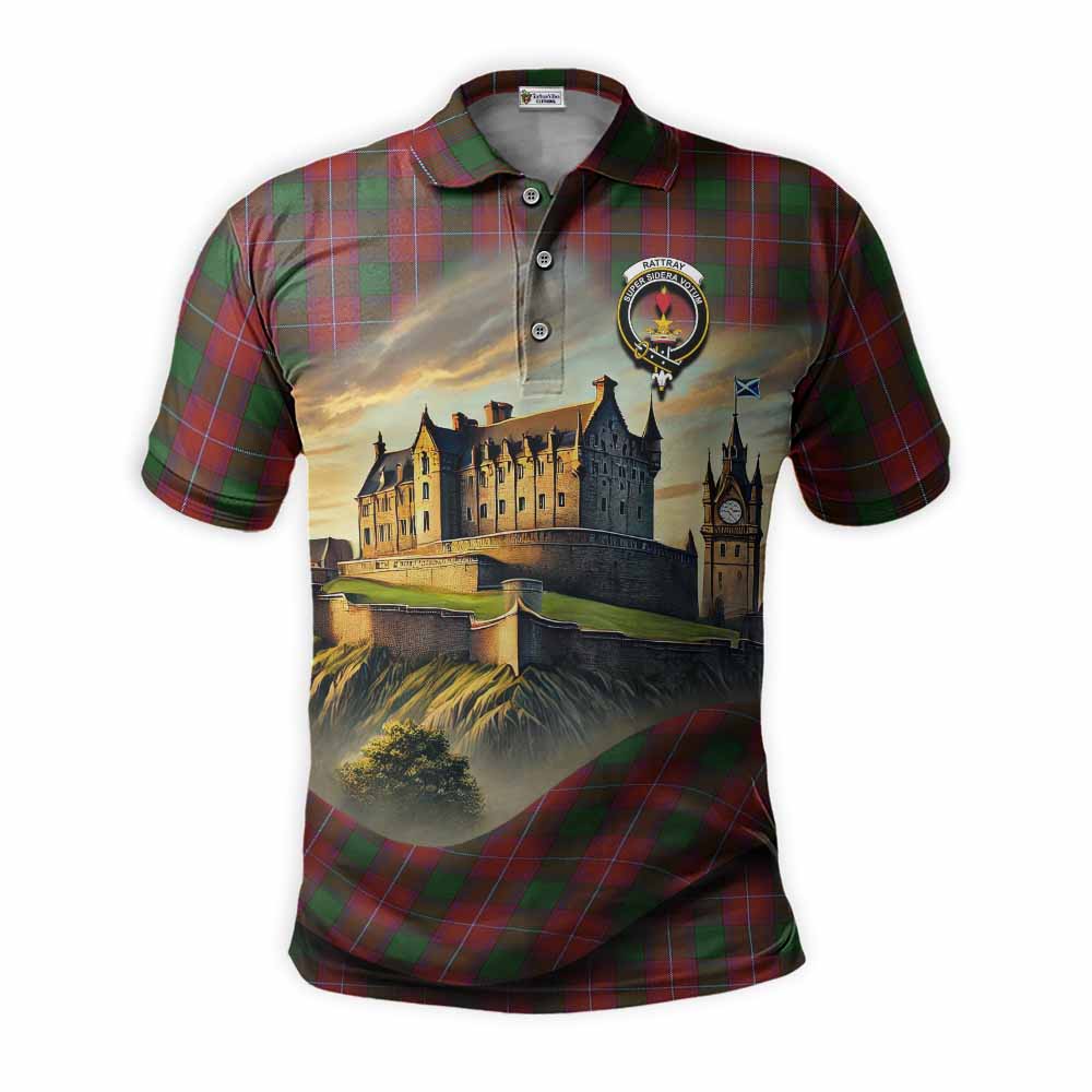 Tartan Vibes Clothing Rattray Tartan Family Crest Polo Shirt with Scottish Ancient Castle Stype