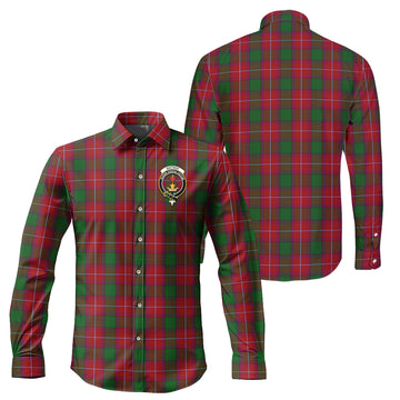 Rattray Tartan Long Sleeve Button Up Shirt with Family Crest