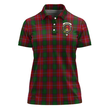 Rattray Tartan Polo Shirt with Family Crest For Women