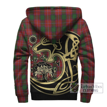 Rattray Tartan Sherpa Hoodie with Family Crest Celtic Wolf Style