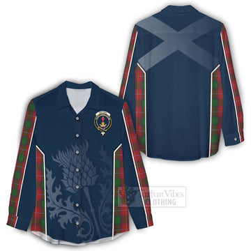 Rattray Tartan Women's Casual Shirt with Family Crest and Scottish Thistle Vibes Sport Style