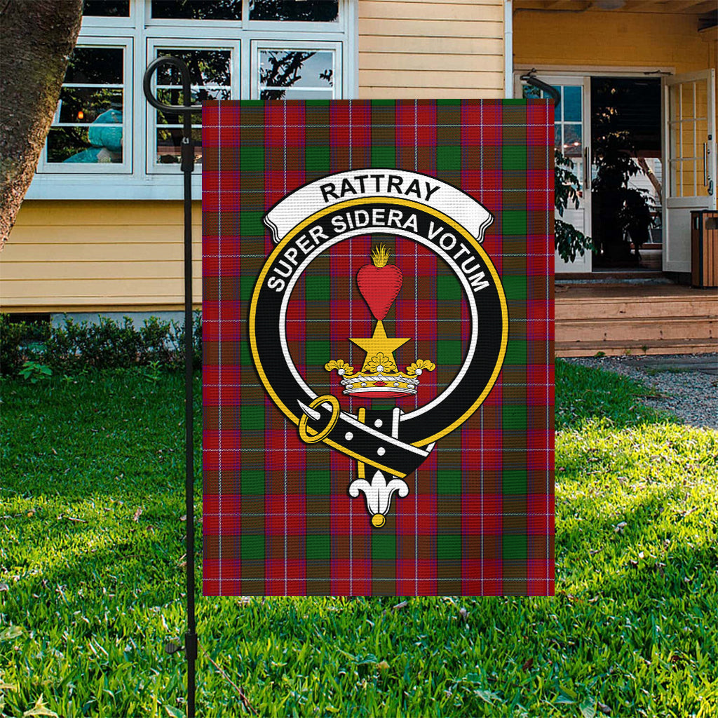 rattray-tartan-flag-with-family-crest