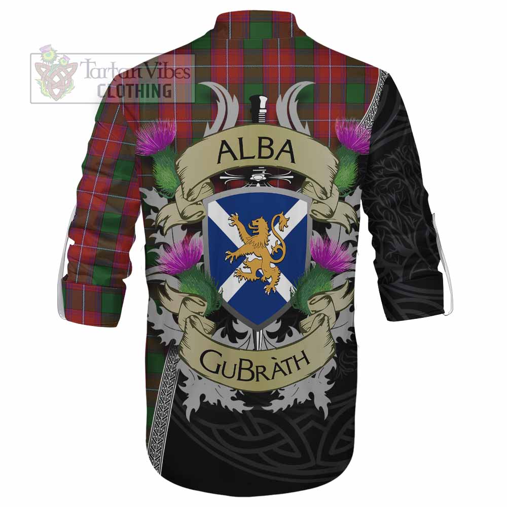 Tartan Vibes Clothing Rattray Tartan Family Crest Ghillie Kilt Shirt Lion Rampant Royal Thistle Shield Celtic Inspired