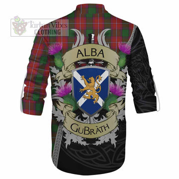 Tartan Vibes Clothing Rattray Tartan Family Crest Ghillie Kilt Shirt Lion Rampant Royal Thistle Shield Celtic Inspired