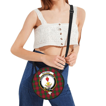 Rattray Tartan Round Satchel Bags with Family Crest