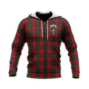 Rattray Tartan Knitted Hoodie with Family Crest