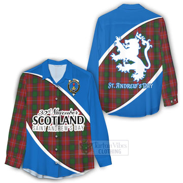 Tartan Vibes Clothing Rattray Family Crest Tartan Women's Casual Shirt Celebrate Saint Andrew's Day in Style