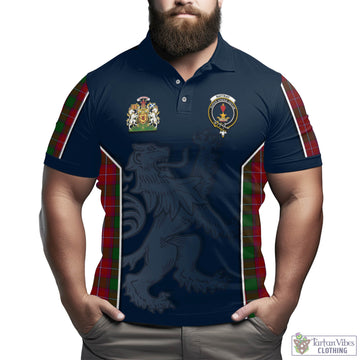 Tartan Vibes Clothing Rattray Tartan Men's Polo Shirt with Family Crest and Lion Rampant Vibes Sport Style