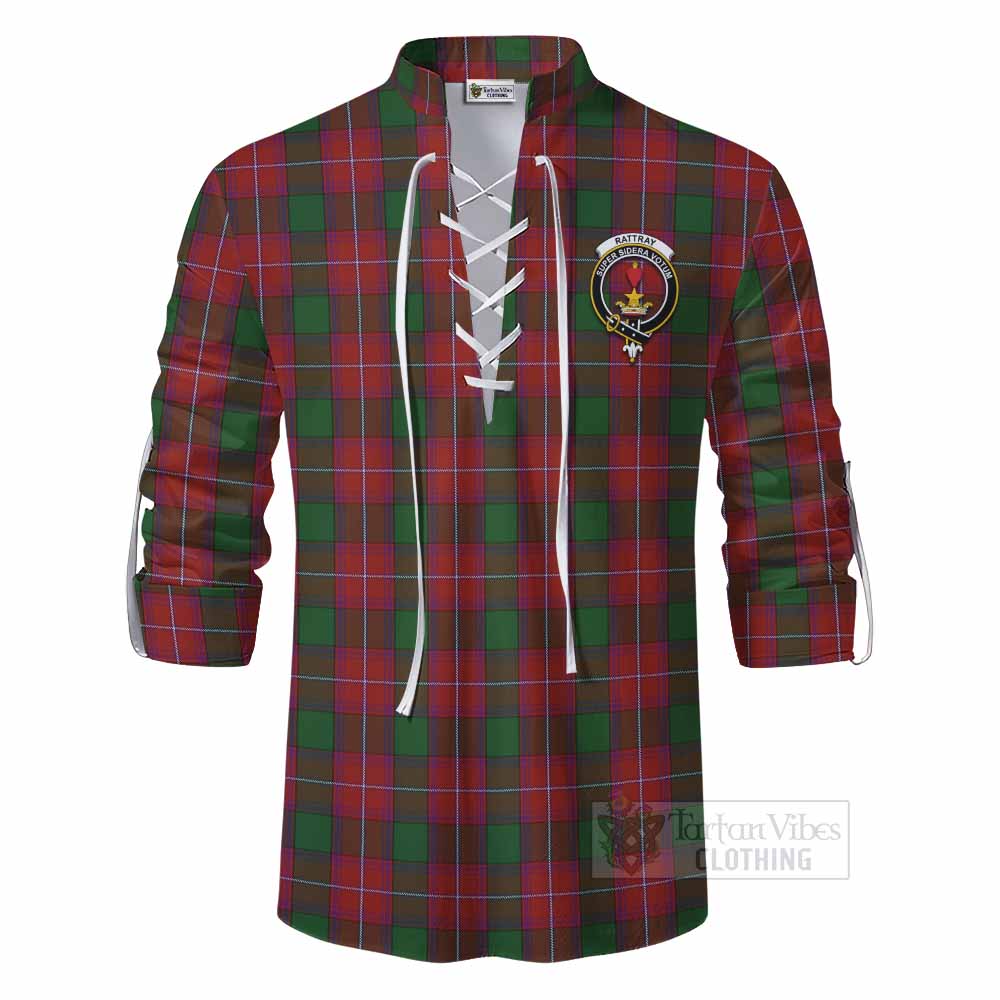 Tartan Vibes Clothing Rattray Tartan Ghillie Kilt Shirt with Family Crest DNA In Me Style