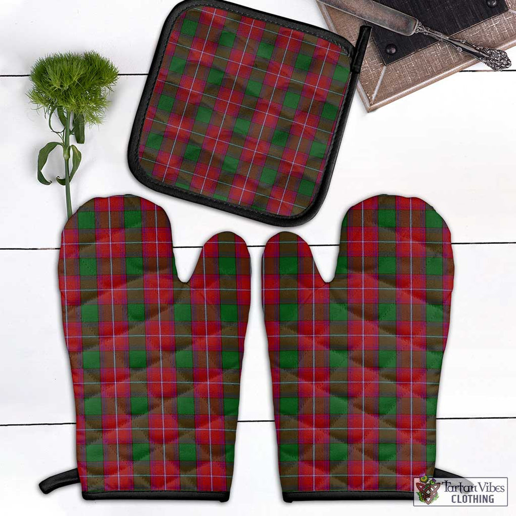 Rattray Tartan Combo Oven Mitt & Pot-Holder Combo 1 Oven Mitt & 1 Pot-Holder Black - Tartan Vibes Clothing