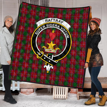 Rattray Tartan Quilt with Family Crest