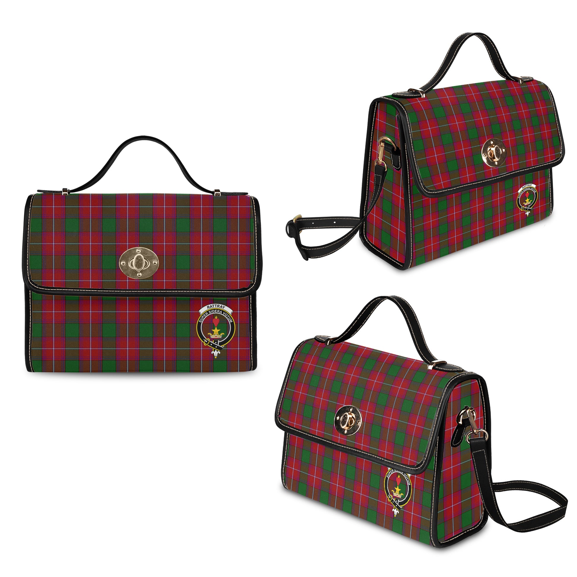 rattray-tartan-leather-strap-waterproof-canvas-bag-with-family-crest