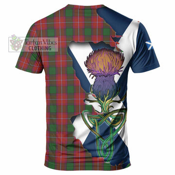 Tartan Vibes Clothing Rattray Tartan Family Crest T-Shirt Scottish Thistle Celtic Inspired