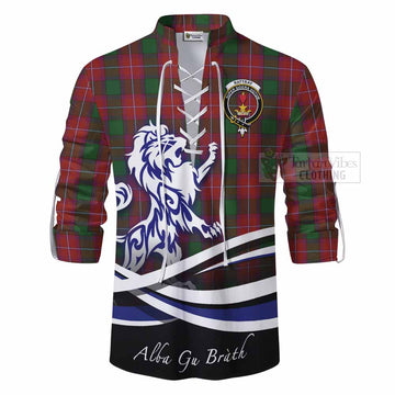 Tartan Vibes Clothing Rattray Tartan Ghillie Kilt Shirt with Alba Gu Brath Regal Lion Emblem