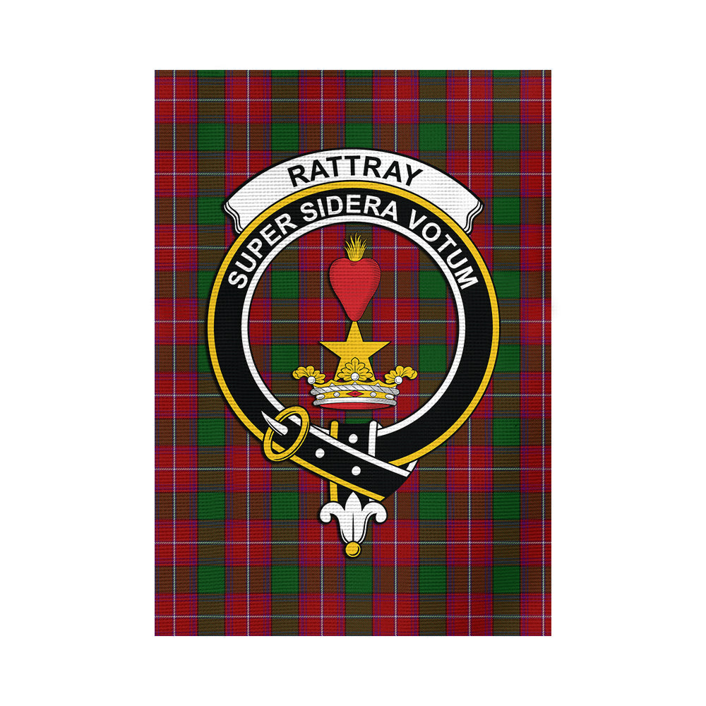 rattray-tartan-flag-with-family-crest