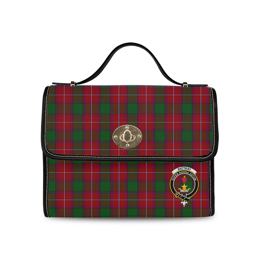 rattray-tartan-leather-strap-waterproof-canvas-bag-with-family-crest