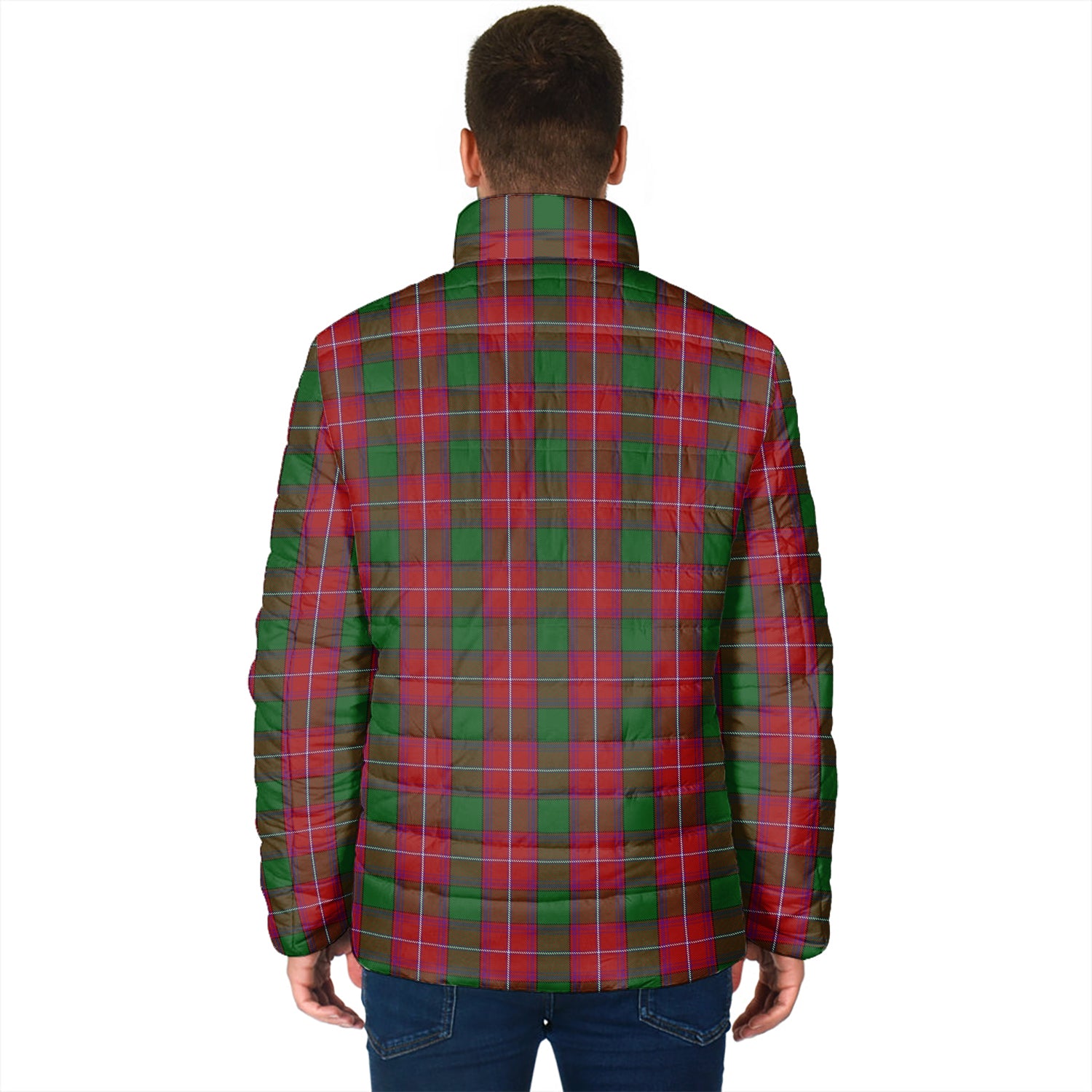 Rattray Tartan Padded Jacket with Family Crest - Tartanvibesclothing
